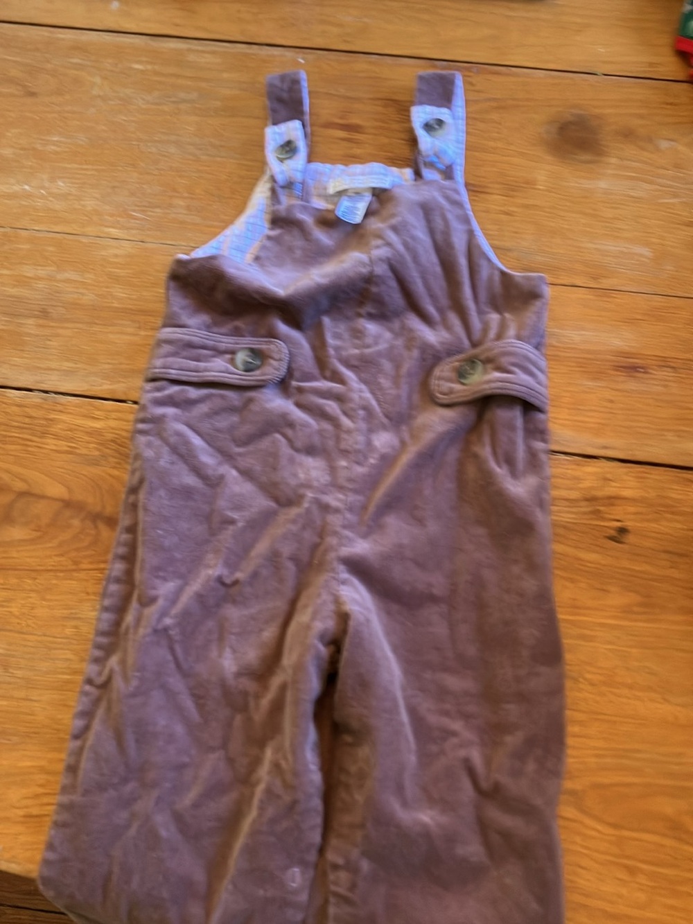 The Beaufort Bonnet Company Brown Velour Overalls